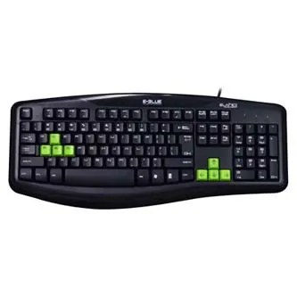 E-blue Elated klávesnica drôtová (USB) US, čierna