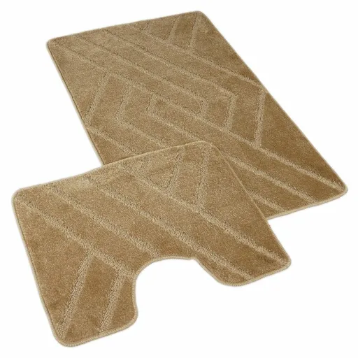 Kvalitex Súprava kúpeľňových predložiek Parkety béžová, 60 x 100 cm, 60 x 50 cm