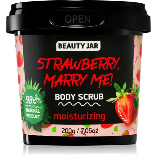 Beauty Jar Strawberry, Marry Me! hydratačný telový peeling 200 g