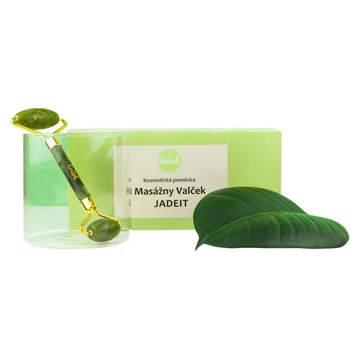KVITOK Masážny valček na pleť na tvár, krk a dekolt - Jadeit 1 kus