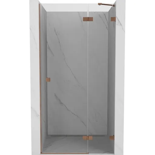 MEXEN/S - Lunar sprchové dvere krídlové pravá 90, transparent, meď kartáčovaná 834-090-000-65-00-P
