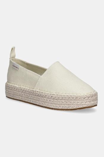 Espadrilky Calvin Klein Jeans PLATFORM ESPADRILLE ML CS béžová farba, na platforme, YW0YW01871