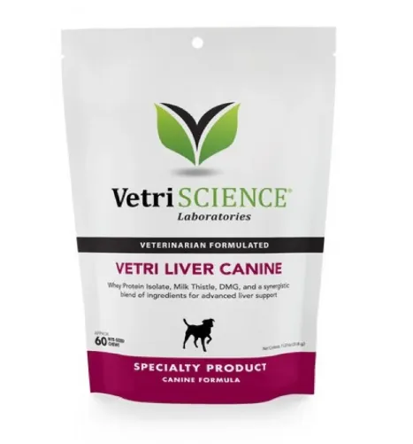 VetriScience Vetri-Liver Canine žuvacie tablety na podporu zdravia pečene 60tbl