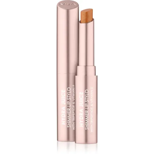 MUA Makeup Academy Hydra Juice Peptide Shimmer Lip Stylo trblietavý rúž s vyživujúcim účinkom odtieň Heartfelt Hun 1.5 g