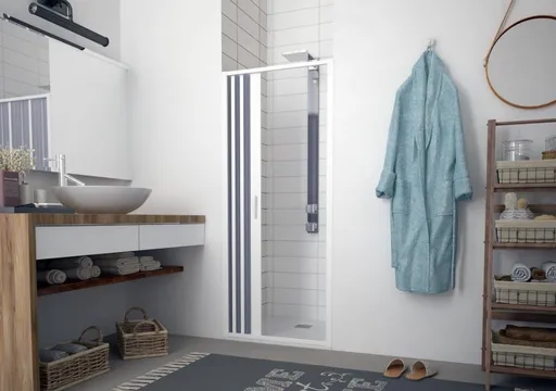 FORTE - Sprchová zástena FLEX - MARTE NEW - Rozmer A - 150 - 170 cm, Rozmer C - 185 cm, Typ otvárania - Zatváranie na stranu OLBBXF125001