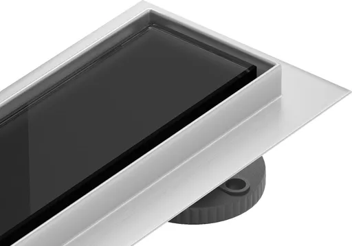 MEXEN/S - Flat 360 MGB odtokový žľab otočný 100 cm čierna sklo 1026100-40