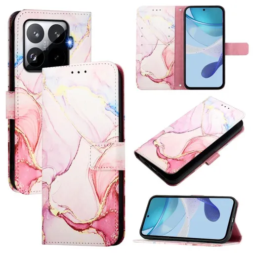 ART MARBLE Peňaženkový kryt pre Xiaomi 15T Pro ROSE GOLD