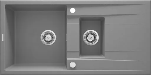 DEANTE DEANTE - Eridan šedá metalic - Granitový drez, 1.5 - bowl s odkvapkávačom ZQE_S513