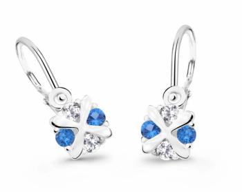Cutie Jewellery Detské náušnice z bieleho zlata C2153-10-X-2 modrá