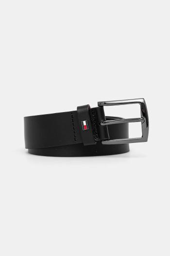 Kožený opasok Tommy Hilfiger pánsky, čierna farba, AM0AM13536
