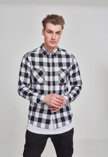 Urban Classics Checked Flanell Shirt blk/wht - XXL