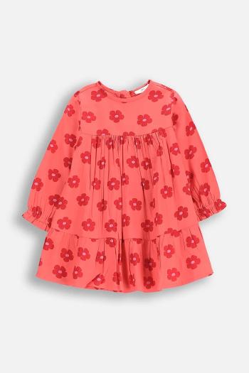 Šaty pre bábätká Coccodrillo oranžová farba, mini, áčkový strih, NOSTALGIC MEADOW GIRL NEWBORN