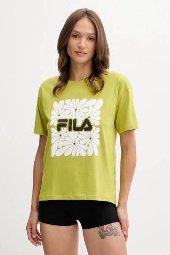 Pyžamo Fila dámske, zelená farba, bavlnené, FPS4201