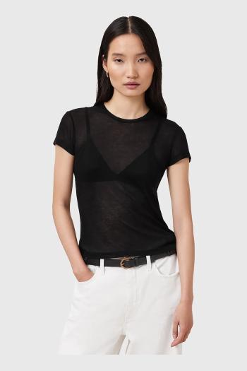 Tričko AllSaints JUNE dámske, čierna farba, W182JC