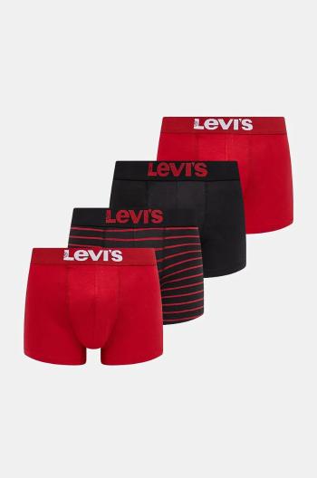 Boxerky Levi's 4-pak pánske, čierna farba