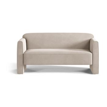 Bézs bársony kanapé 140 cm Abby – Micadoni