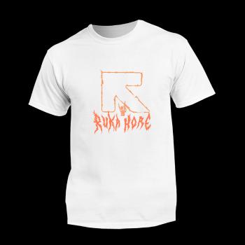 Ruka Hore tričko Logo Rock Biela 3XL