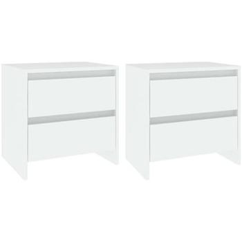 SHUMEE Nočné stolíky 2 ks biele 45 × 34,5 × 44,5 cm drevotrieska, 809846