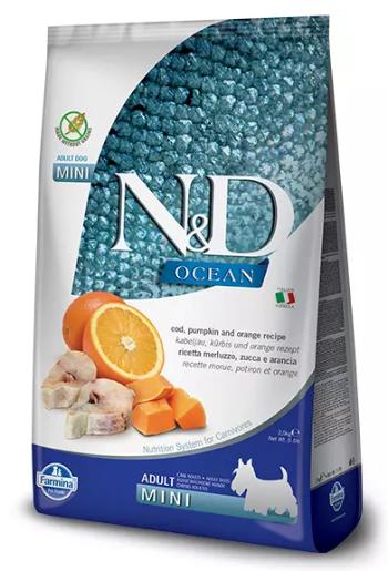 Farmina N&D dog OCEAN PUMPKIN (GF) adult mini, codfish & orange 800g