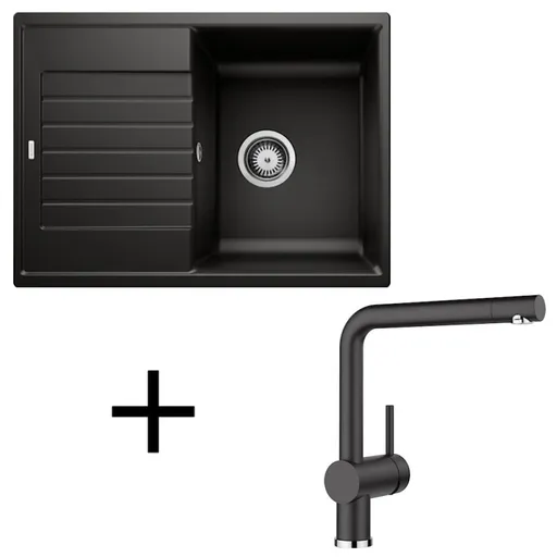 Blanco set Zia 45 S Compact + Linus silgranit čierna