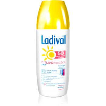 Ladival Sensitive Plus transparentný ochranný sprej proti starnutiu pokožky pre citlivú pokožku SPF 50+ 150 ml