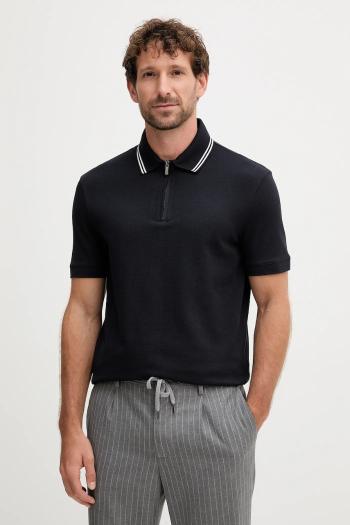 Bavlnené polo tričko Armani Exchange tmavomodrá farba, jednofarebné, XM000994 AF10366
