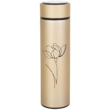 ALBI VIRÁG Thermo palack, arany, méret 450 ML