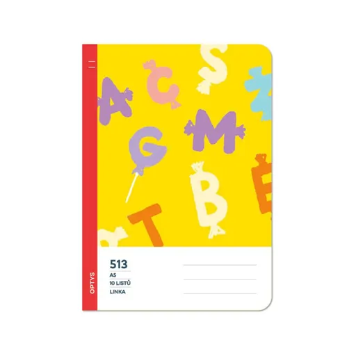 Zošit 513 A5 linka 12mm 10 listov bezdrevý OPTYS