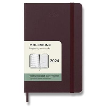 Moleskine 2024 S, tvrdé dosky, vínový (DHF1012WN2Y24)