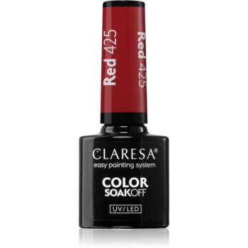 Claresa SoakOff UV/LED Color Rainbow Explosion gélový lak na nechty odtieň Red 425 5 g