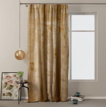 ArtFlhf Tieniaci záves VELVET PLEAT  P | 140 x 270 cm Farba: Horčicová