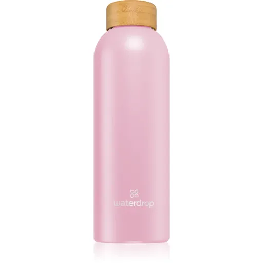 Waterdrop Thermo Steel fľaša na vodu z nehrdzavejúcej ocele farba Pastel Pink Matt 600 ml
