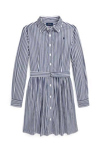 Dievčenské bavlnené šaty Polo Ralph Lauren mini, rovný strih, 313934134003
