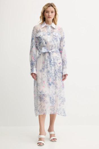 Šaty Twinset biela farba, midi, áčkový strih, 251AQ2092