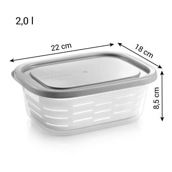 4FOOD Tároló doboz fagyasztóba kosárral 2.0 l