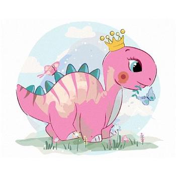 Maľovanie podľa čísel - Ružový dinosaurus (HRAbz33372nad)