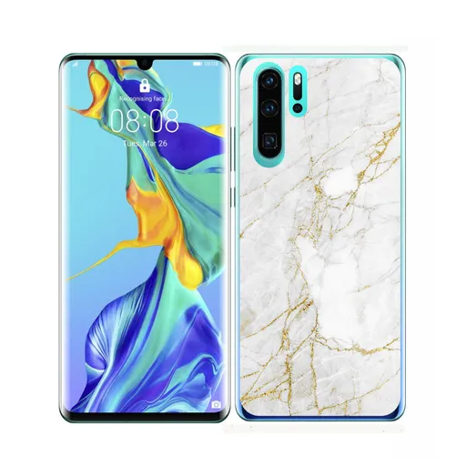 MY ART Ochranný kryt Huawei P30 Pro WHITE STONE (011)