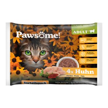 4x85g Pawsome Adult Cat nedves macskatáp - Csirke