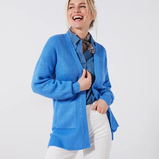 Kardigan s hladkým vzorom