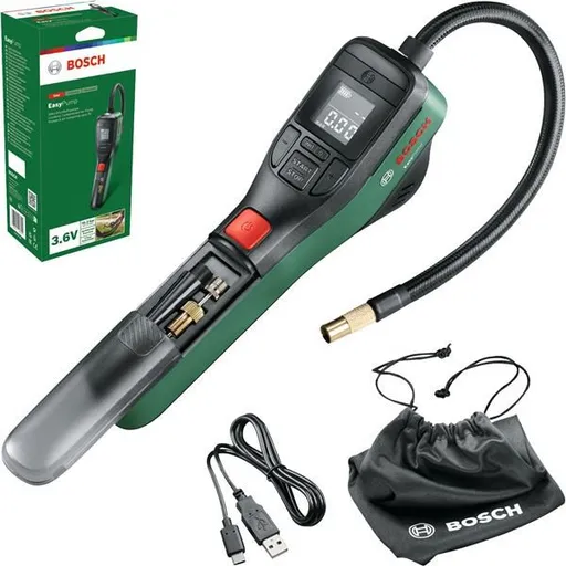 BOSCH EasyPump, akumulátorová hustilka, 3, 6 V, 10, 30 bar, 150 psi