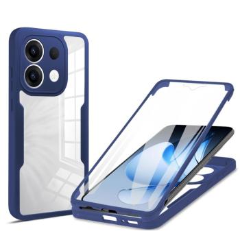 DUAL Obojstranný kryt s fóliou Oppo Reno13 5G modrý