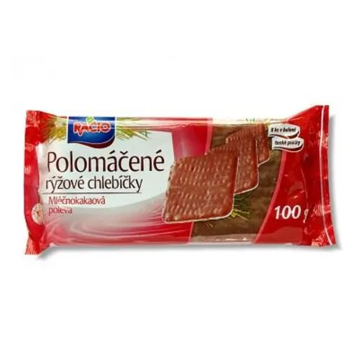 RACIO Polomáčané ryžové mliečnokakaová poleva 100 g