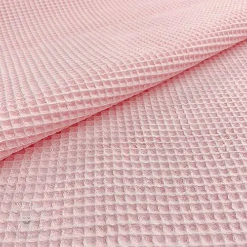 Bavlna s vaflovou väzbou light rose