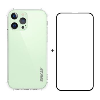 ENKAY Priehľadný obal + 3D sklo Apple iPhone 13 Pro