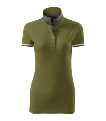 MALFINI Dámska polokošeľa Collar Up - Avocado green | M