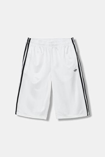 Detské krátke nohavice adidas Originals biela farba, vzorovaná, nastaviteľný pás HZ3586
