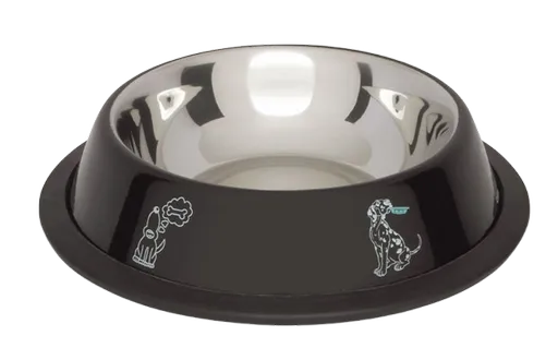 Barry King protišmyková čierna nerezová miska 450ml