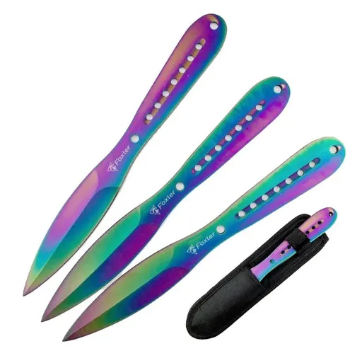 FOXTER Sada vrhacích nožov, s puzdrom, 23 cm 3 ks