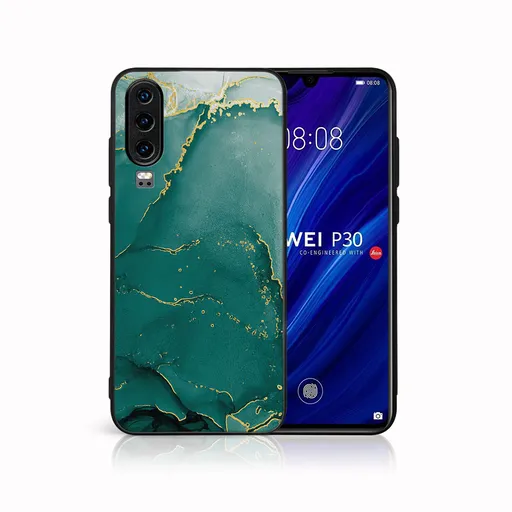 MY ART Ochranný obal pre Huawei P30 GREEN MARBLE (145)