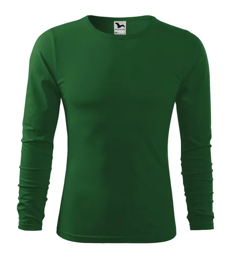 MALFINI Pánske tričko s dlhým rukávom Fit-T Long Sleeve - Fľaškovo zelená | 2XL